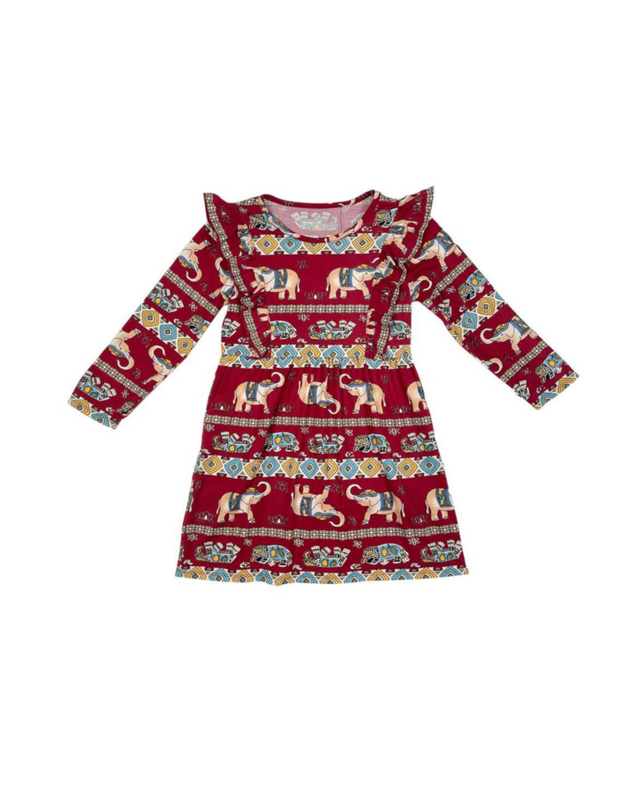 Платье для девочек с цветочным принтом Tropic Volant Ruffle Mixed Up Clothing
