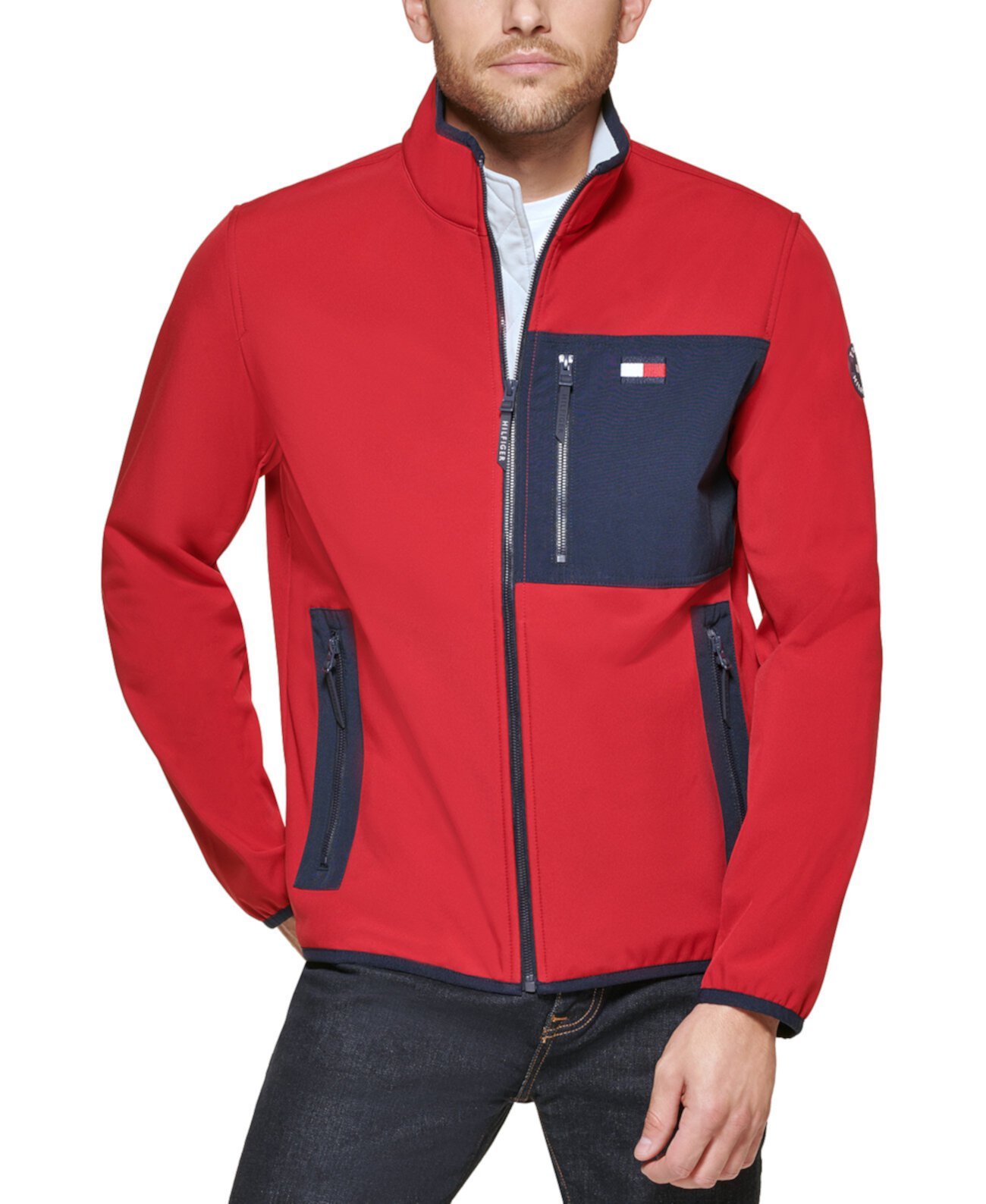 Мужская Куртка Tommy Hilfiger Regular-Fit Colorblocked Soft Shell Tommy Hilfiger