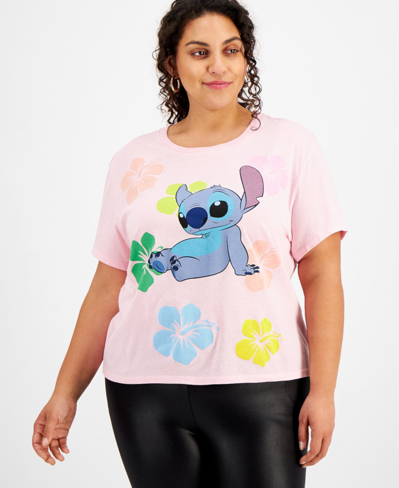 Модная футболка большого размера с цветочным принтом и стежком Freeze 24-7