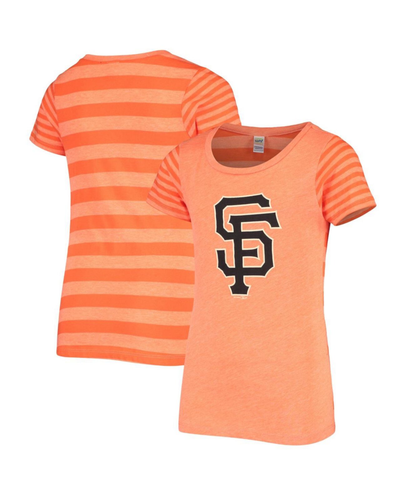 Футболка в полоску с логотипом Big Girls Heather Orange San Francisco Giants Bimm Rider Sportswear