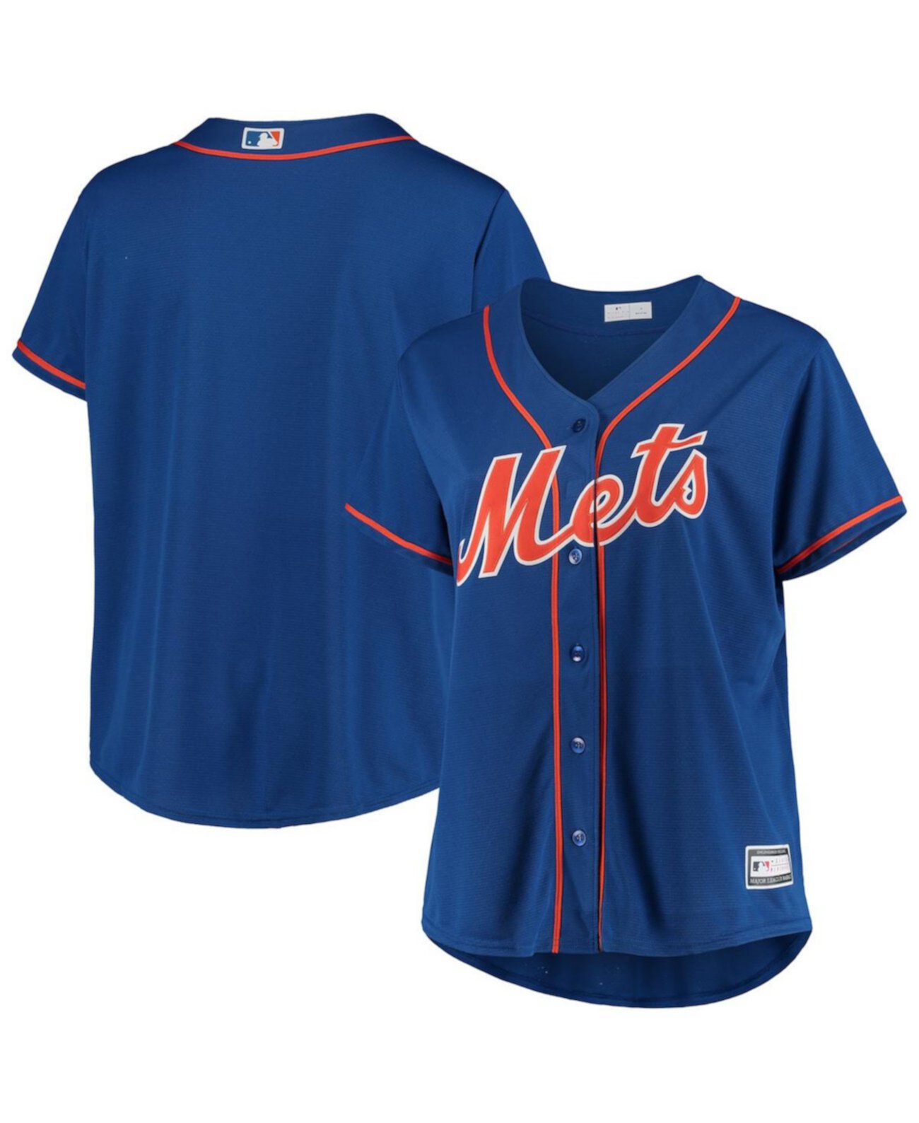 Женская альтернативная копия джерси команды Royal New York Mets больших размеров Profile
