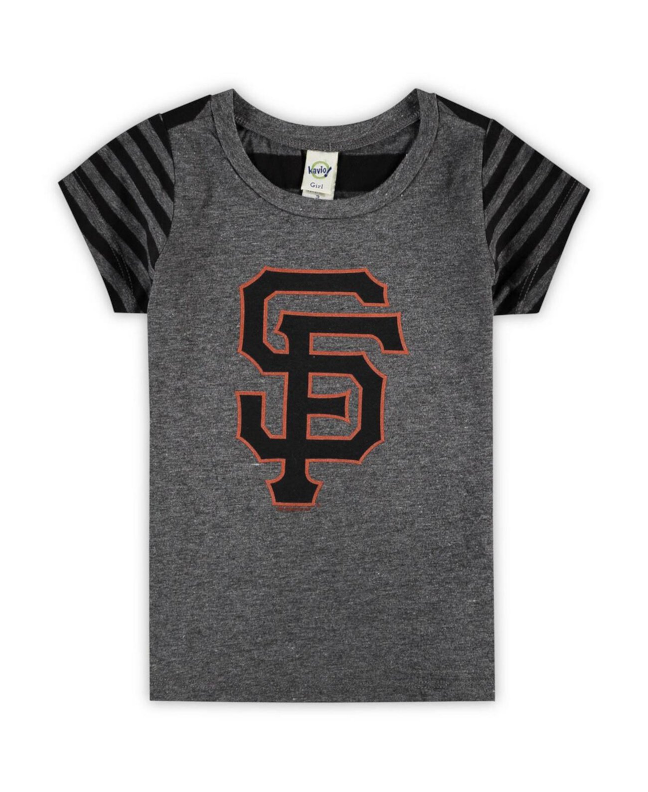 Черная футболка с логотипом San Francisco Giants в полоску для малышей для мальчиков и девочек Bimm Rider Sportswear