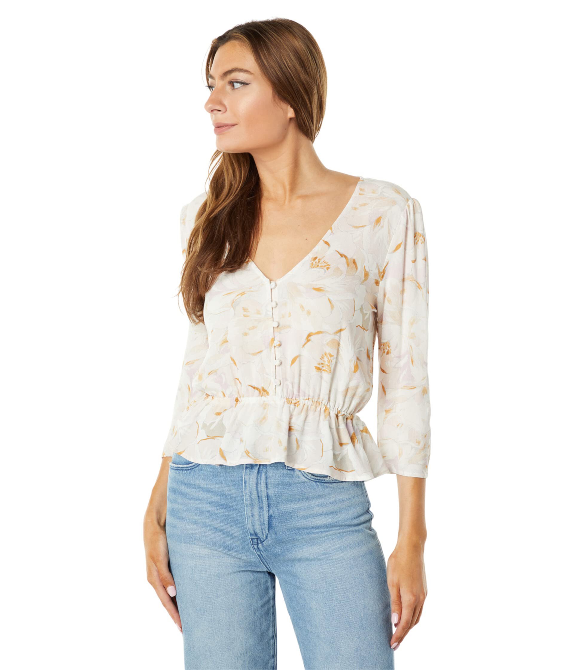 Marcela Recycled 3/4 Sleeve Top SALTWATER LUXE