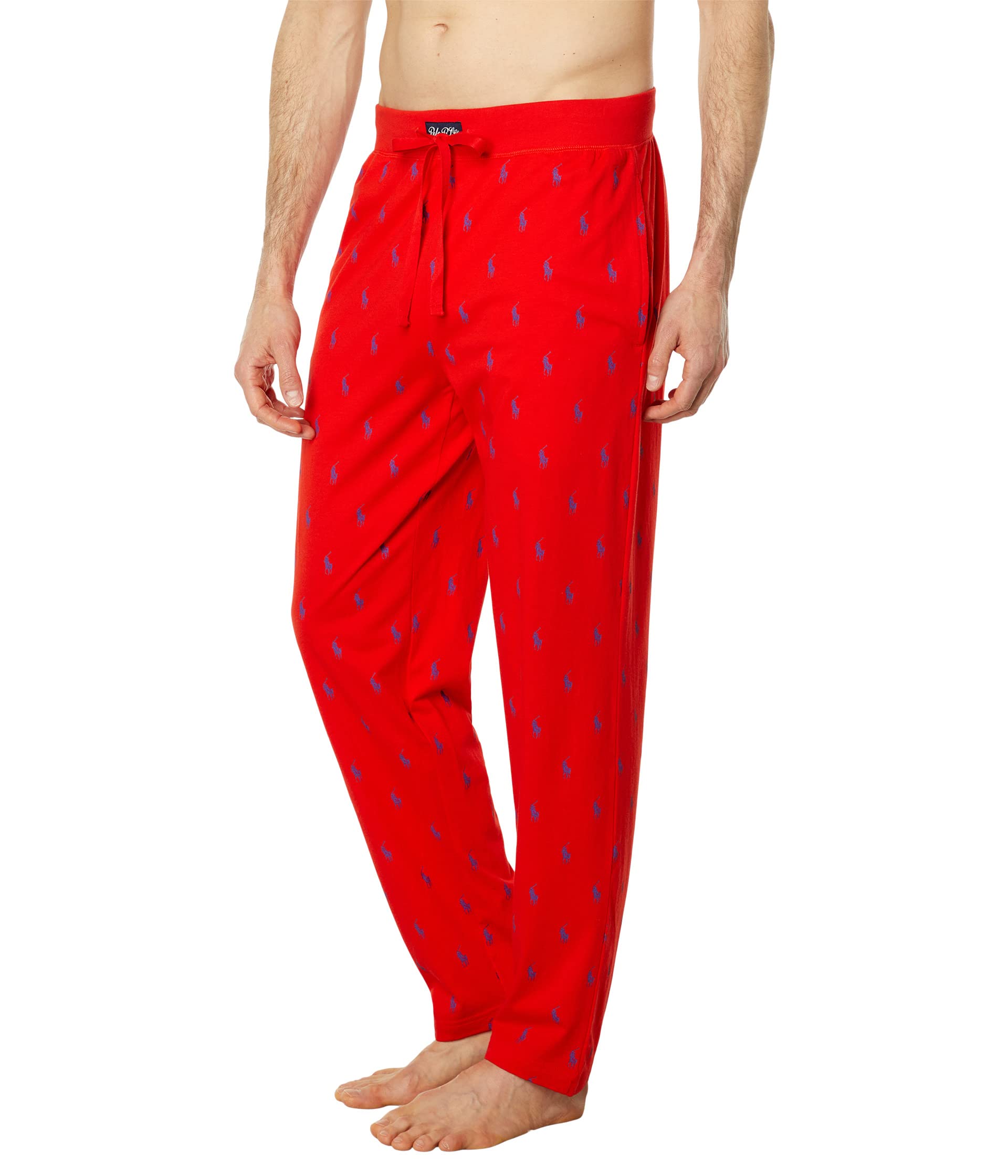 Трикотажные пижамные брюки с ребристым поясом Polo Ralph Lauren