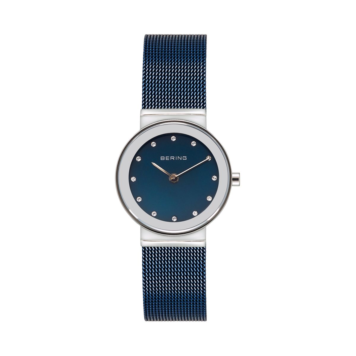Женские часы BERING BERING Женские классические часы из нержавеющей стали с синим сетчатым ремешком Bering