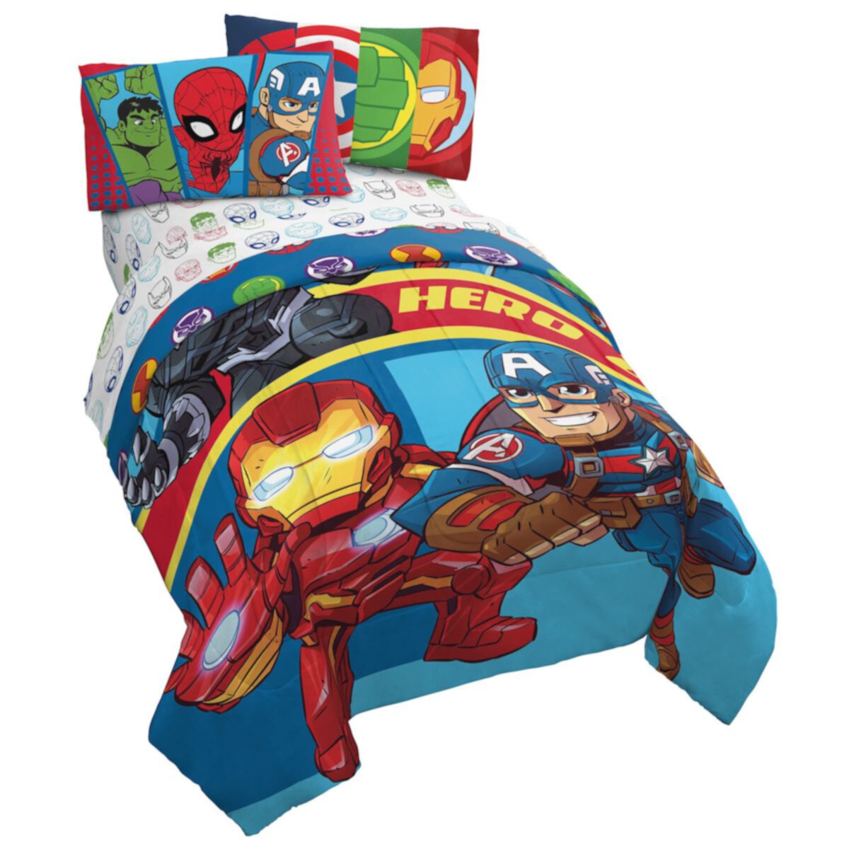 Комплект двуспальной кровати Super Hero Adventures Team Licensed Character