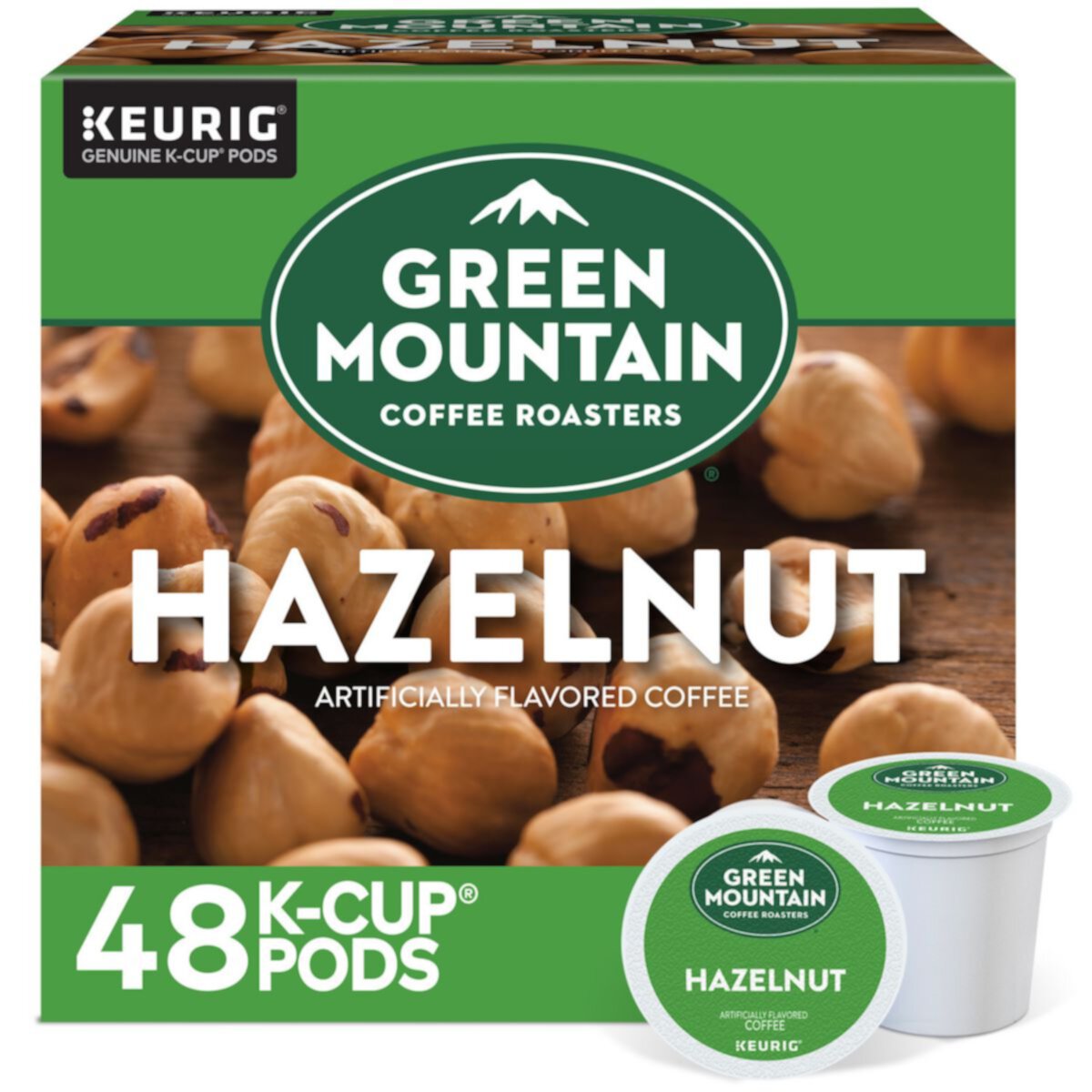 Green Mountain Coffee Roasters Кофе с лесным орехом, чалды Keurig® K-Cup®, легкая обжарка, 48 шт. Green Mountain Coffee