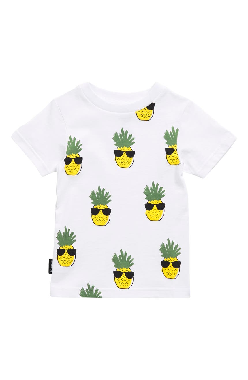 Pineapple Print Cotton T-Shirt Dot Australia