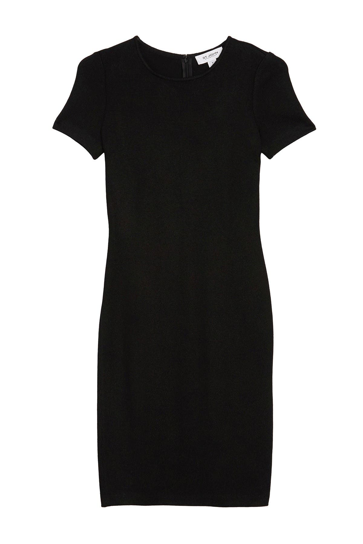 Платье-футляр из смесовой шерсти в стиле модерн St. John Collection