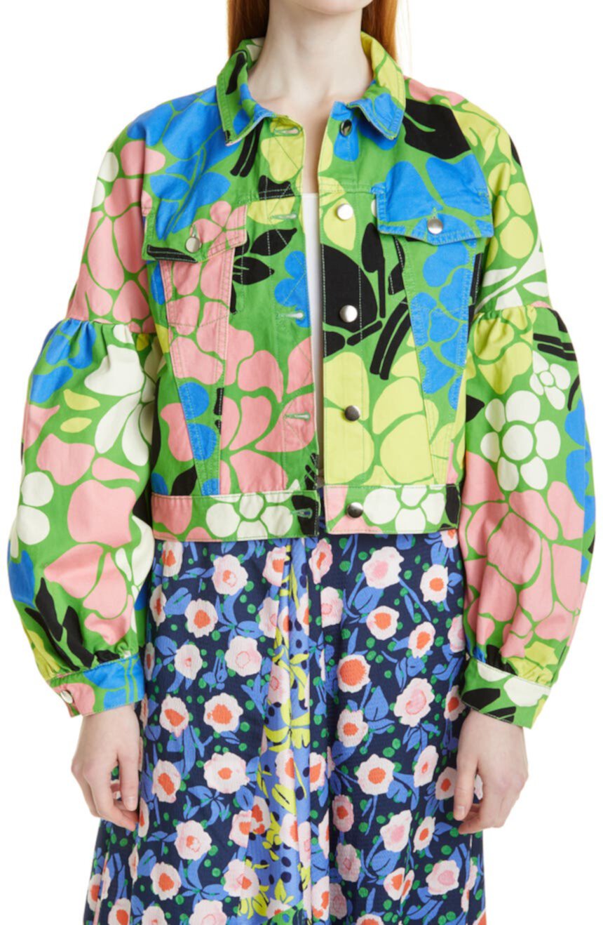 Куртка из органического хлопка с цветочным принтом Lyric STINE GOYA