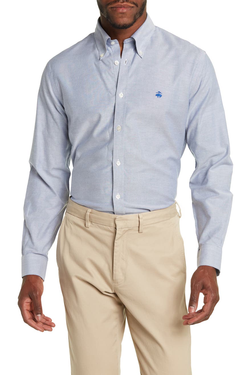 Рубашка Oxford с длинным рукавом Milano Fit Brooks Brothers