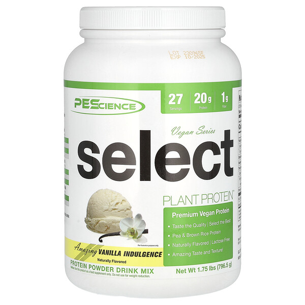 Vegan Series, Select Protein, Vanilla Indulgence, 26.7 oz (Унции) (756 g) PEScience