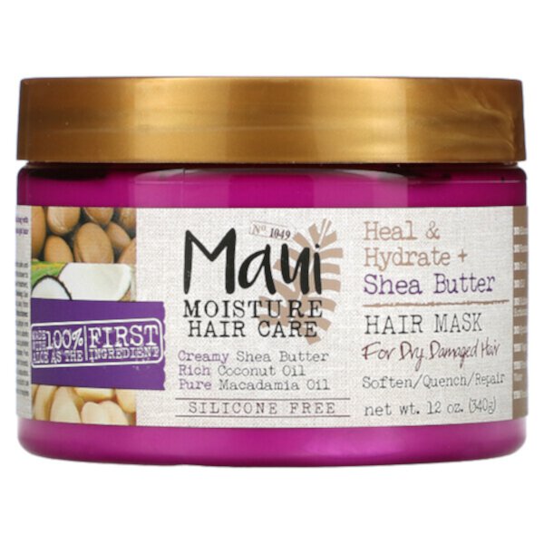 Heal & Hydrate + Маска для волос с маслом ши, 12 унций (340 г) Maui Moisture