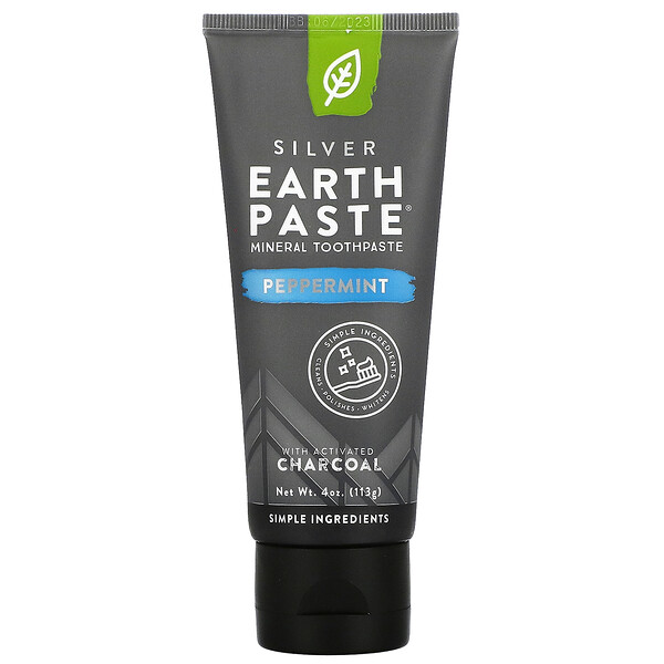 Earth Paste, Минеральная зубная паста, мятный уголь, 4 унции (113 г) Redmond Trading Company