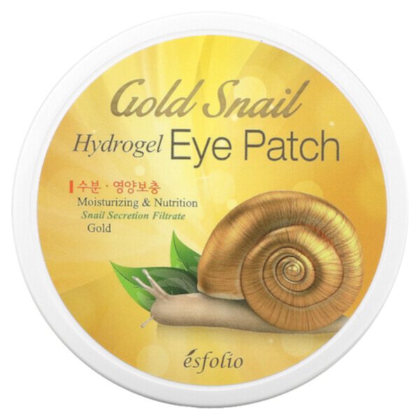 Гидрогелевые патчи для глаз Gold Snail, 60 патчей Esfolio