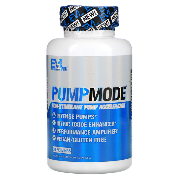 PumpMode, 60 растительных капсул EVLution Nutrition