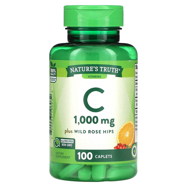 Витамин C с шиповником - 1000 мг - 100 таблеток - Nature's Truth Nature's Truth