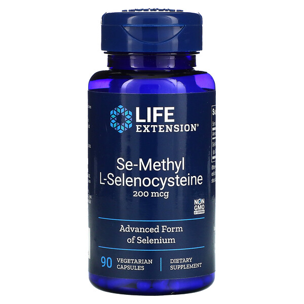 Se-Methyl L- Селеноцистеин - 200 мкг - 90 вегетарианских капсул - Life Extension Life Extension