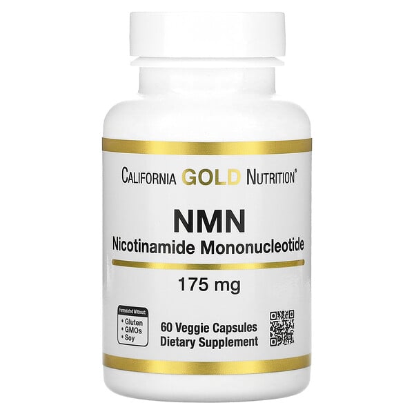 NMN, Nicotinamide Mononucleotide, 175 mg, 60 Veggie Capsules California Gold Nutrition