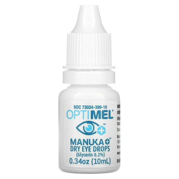 Капли для сухих глаз Manuka+, 0,34 унции (10 мл) Optimel