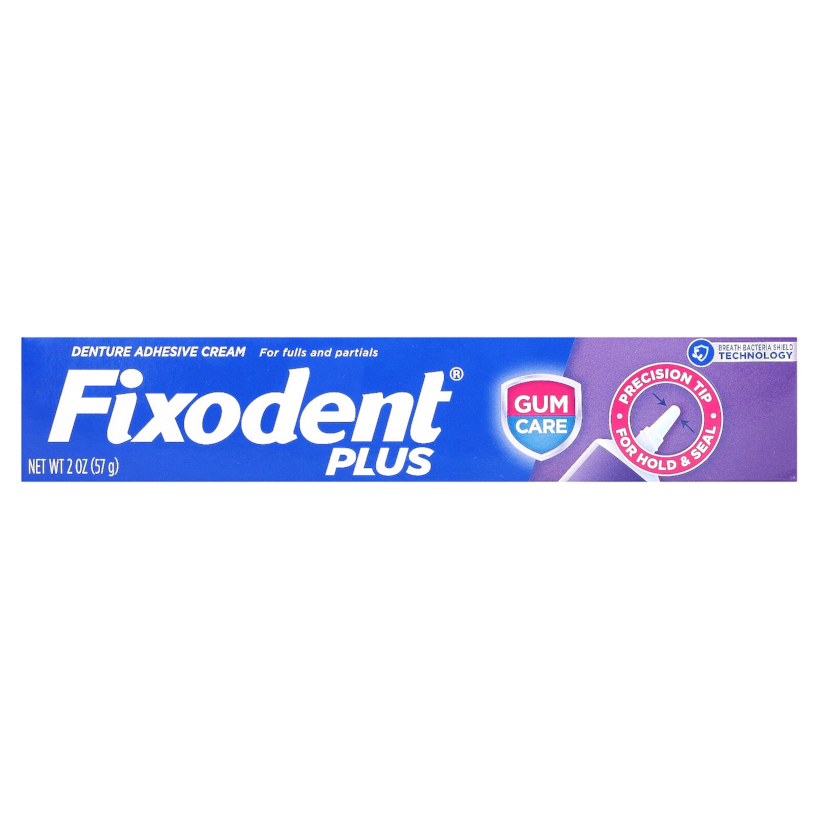 Plus, Клей для зубных протезов, 2 унции (57 г) Fixodent