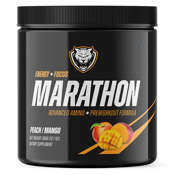 Marathon, Pre-Workout, персик и манго, 12,7 унций (360 г) 6AM Run