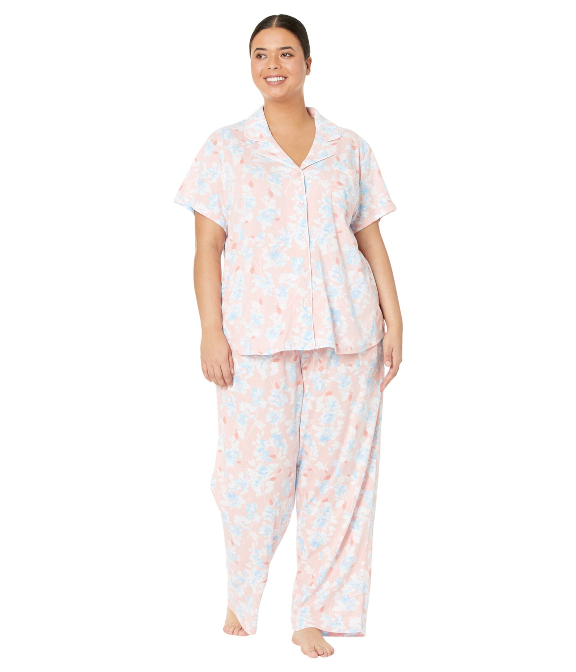Плюс размер Spring Fling Пижамный комплект Girlfriend с короткими рукавами Karen Neuburger