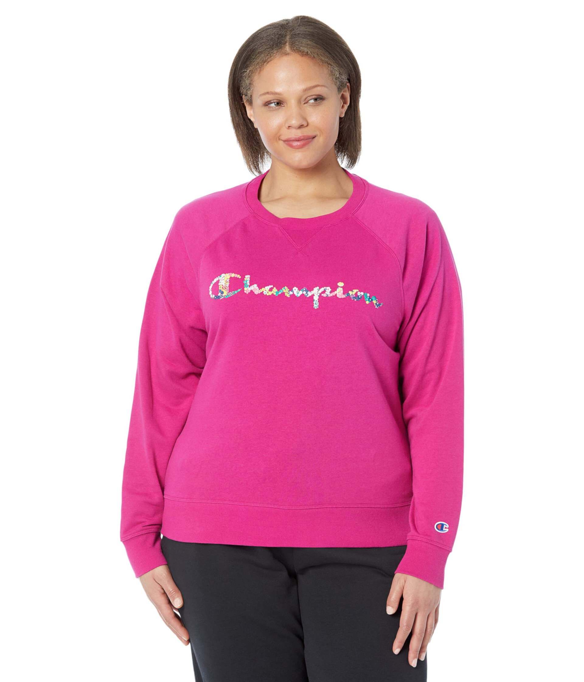 Plus Size Campus French Terry Crew Champion