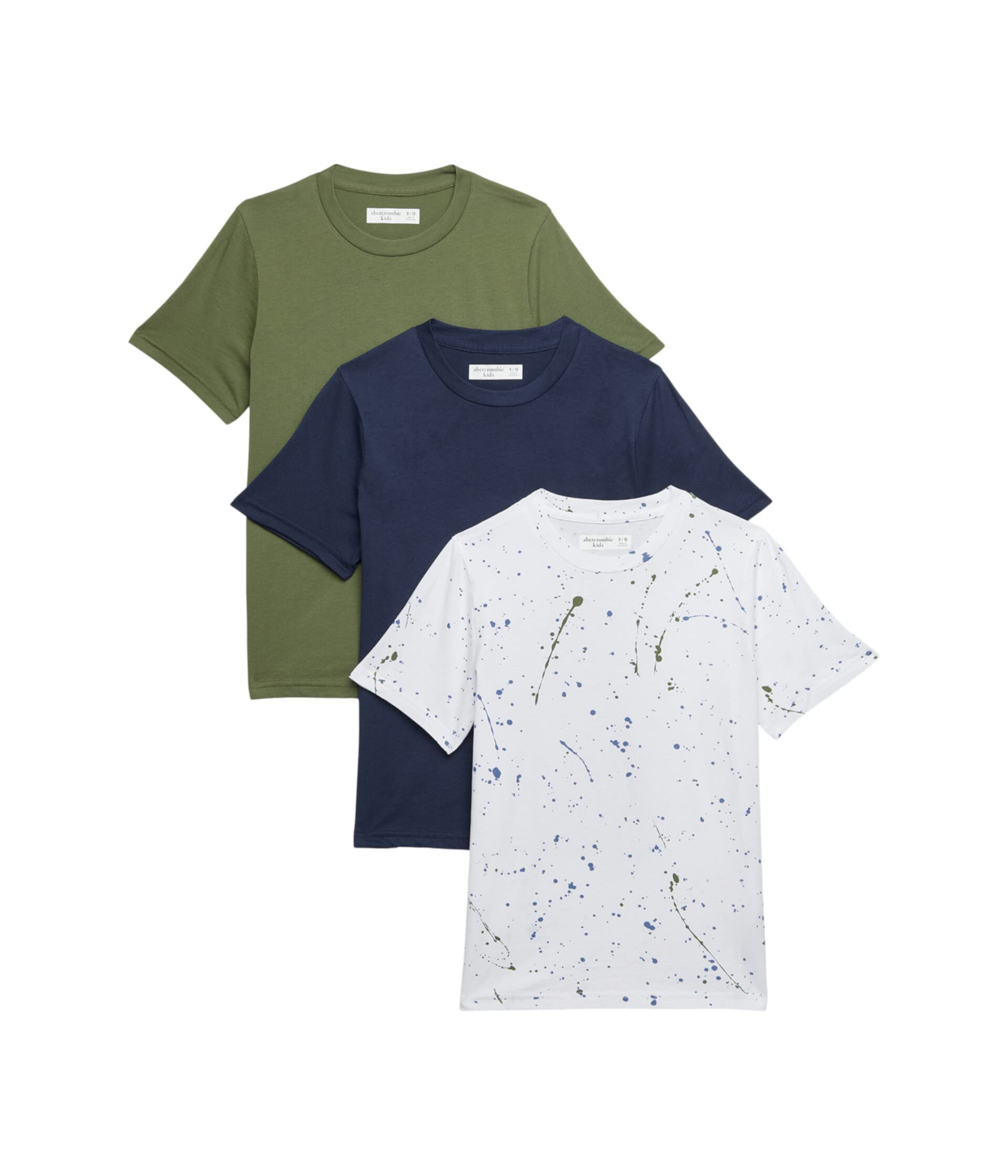 Комплект из 3 футболок с изогнутой кромкой (для маленьких детей/больших детей) Abercrombie kids