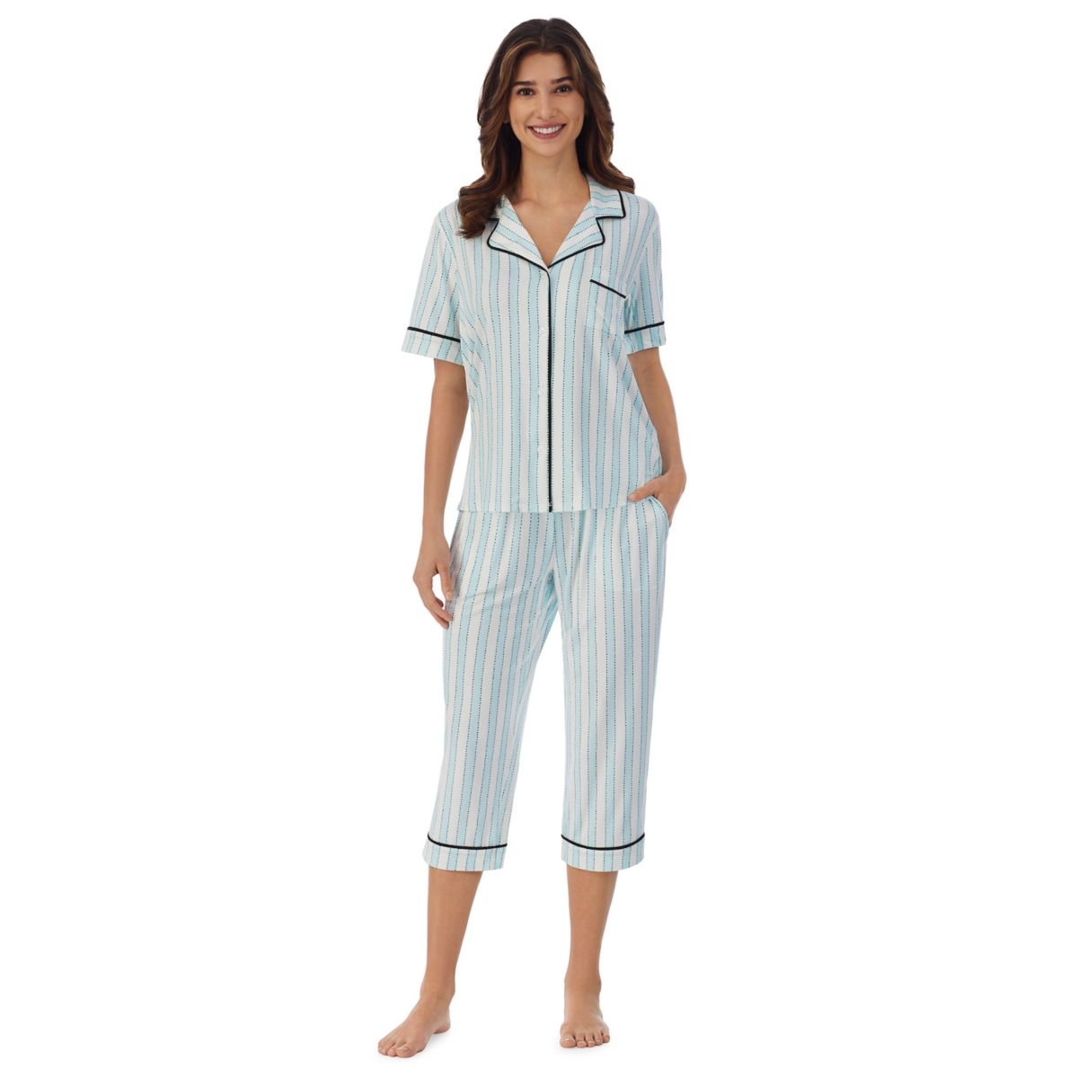 Женская пижама с коротким рукавом Layla Bridal, пижамная рубашка и пижамные капри, комплект для сна LAYLA