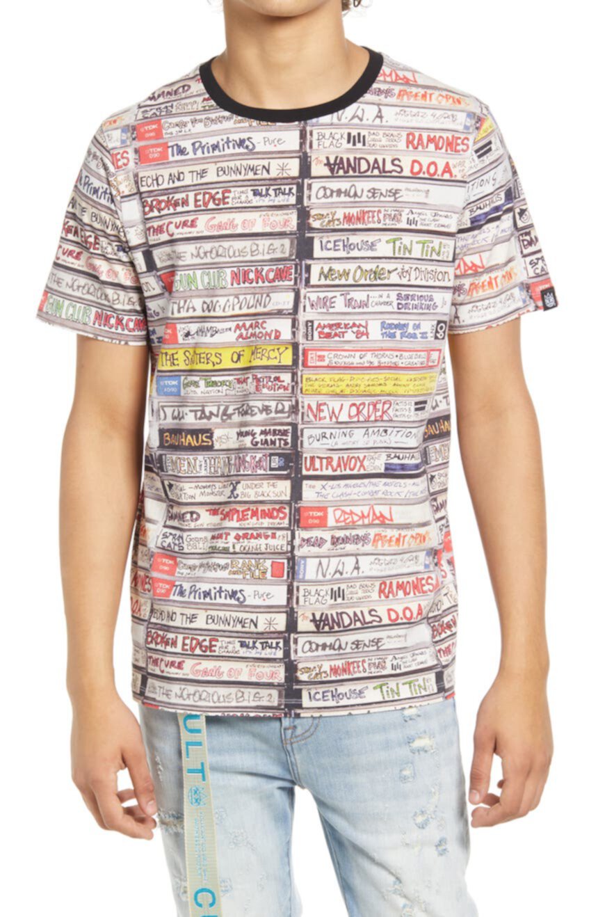 Хлопковая футболка с принтом кассет Cult Of Individuality