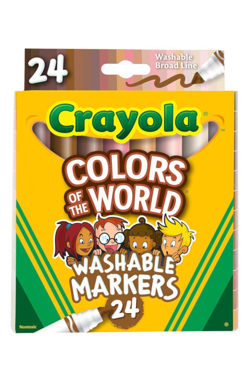 Моющиеся маркеры Colours of the World - 24 шт. в упаковке Crayola