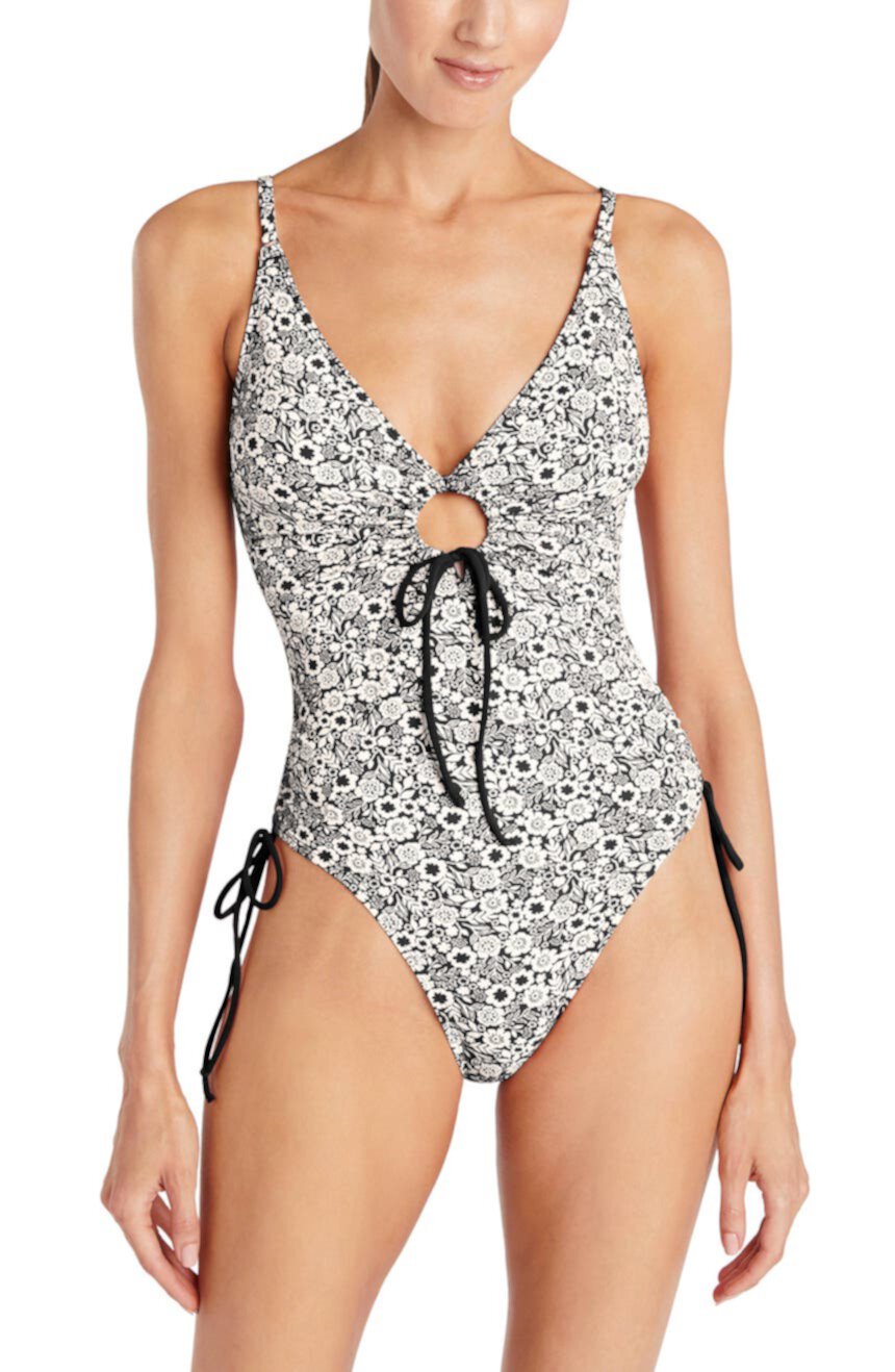 Aubrey V-Neck Floral One-Piece Swimsuit Robin Piccone