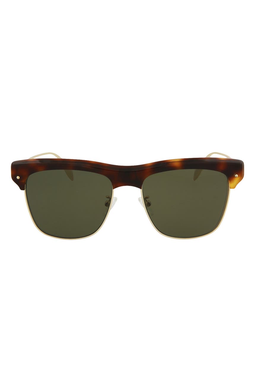 Квадратные прямоугольные солнцезащитные очки 55 мм Alexander McQueen