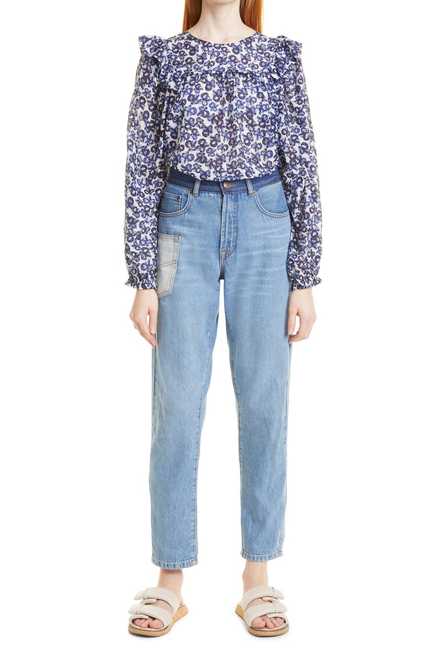 Прямые джинсы до щиколотки Reeta в стиле пэчворк Munthe