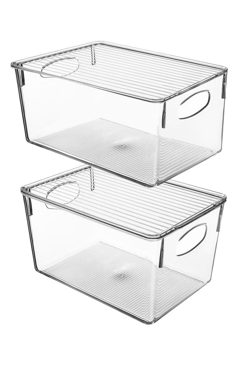 Прозрачный контейнер для хранения с крышкой — набор из 2 шт. Sorbus