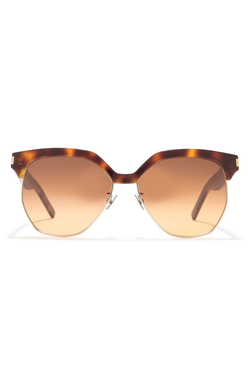 Овальные солнцезащитные очки 59 мм Saint Laurent