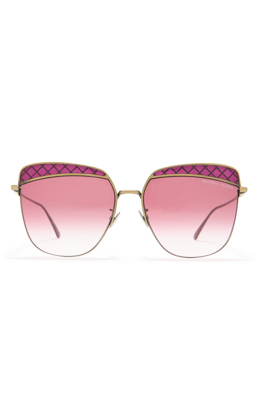 Квадратные солнцезащитные очки 58 мм Bottega Veneta