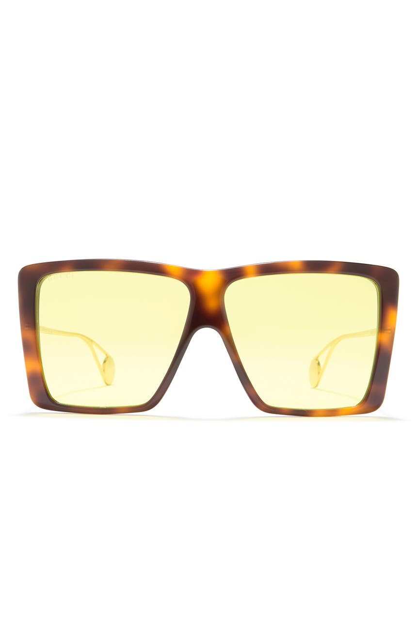Квадратные солнцезащитные очки 61 мм GUCCI