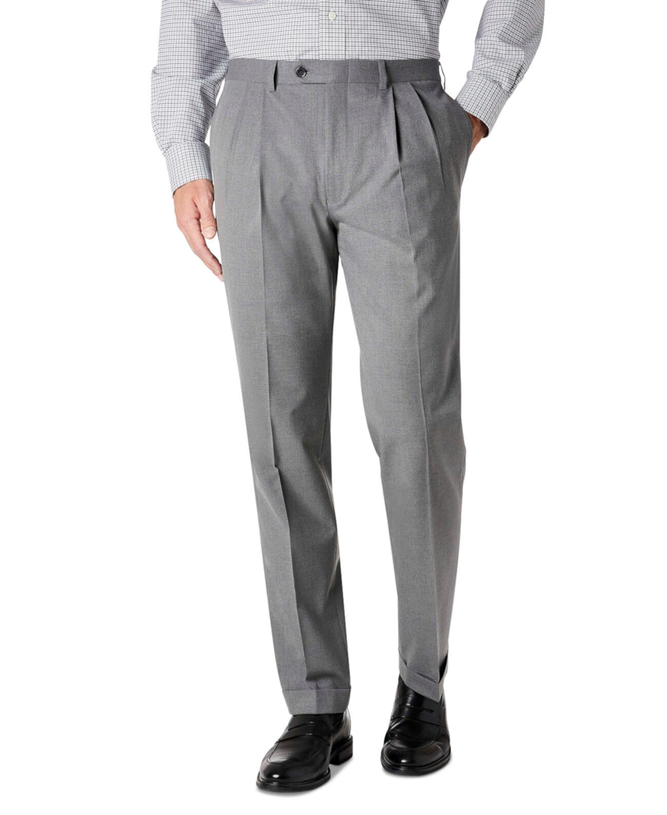 Мужские однотонные плиссированные классические брюки классического кроя LAUREN Ralph Lauren