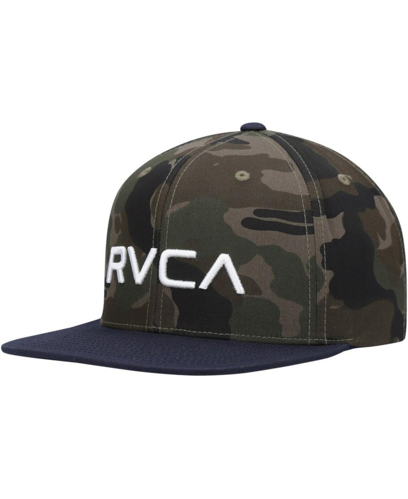 Бейсболка RVCA Twill II Snapback для мужчин, Камуфляжная, Темно-синяя RVCA