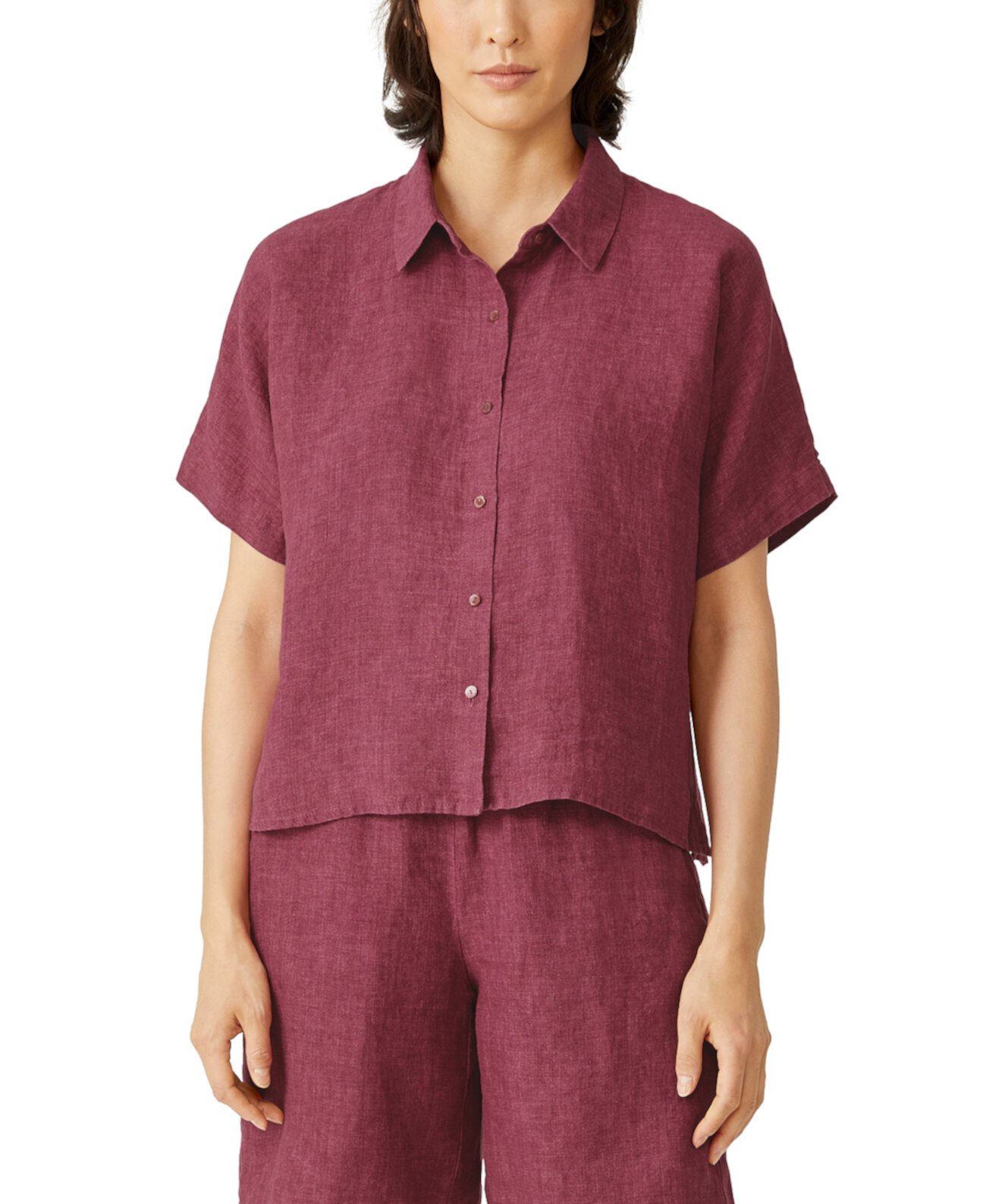 Женская рубашка из органического льна Eileen Fisher