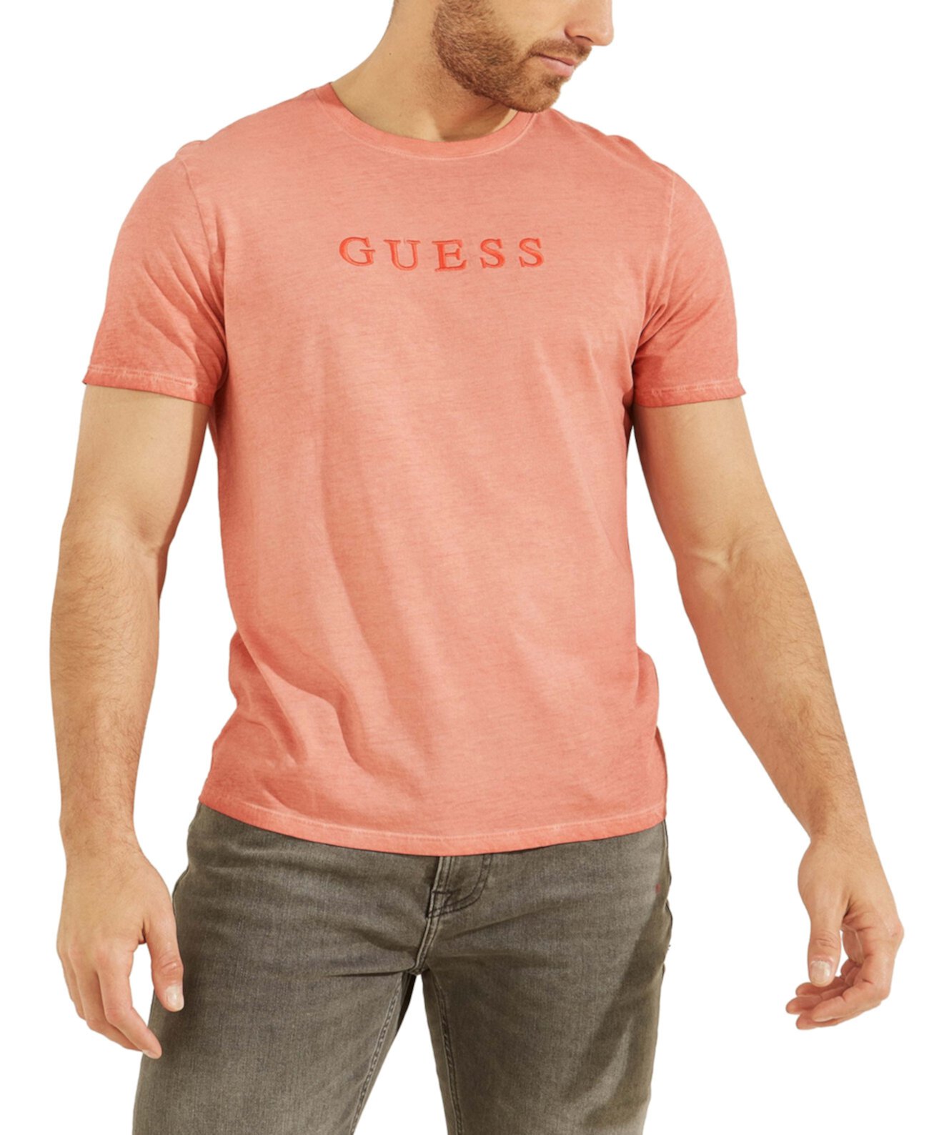 Мужская классическая футболка с логотипом GUESS