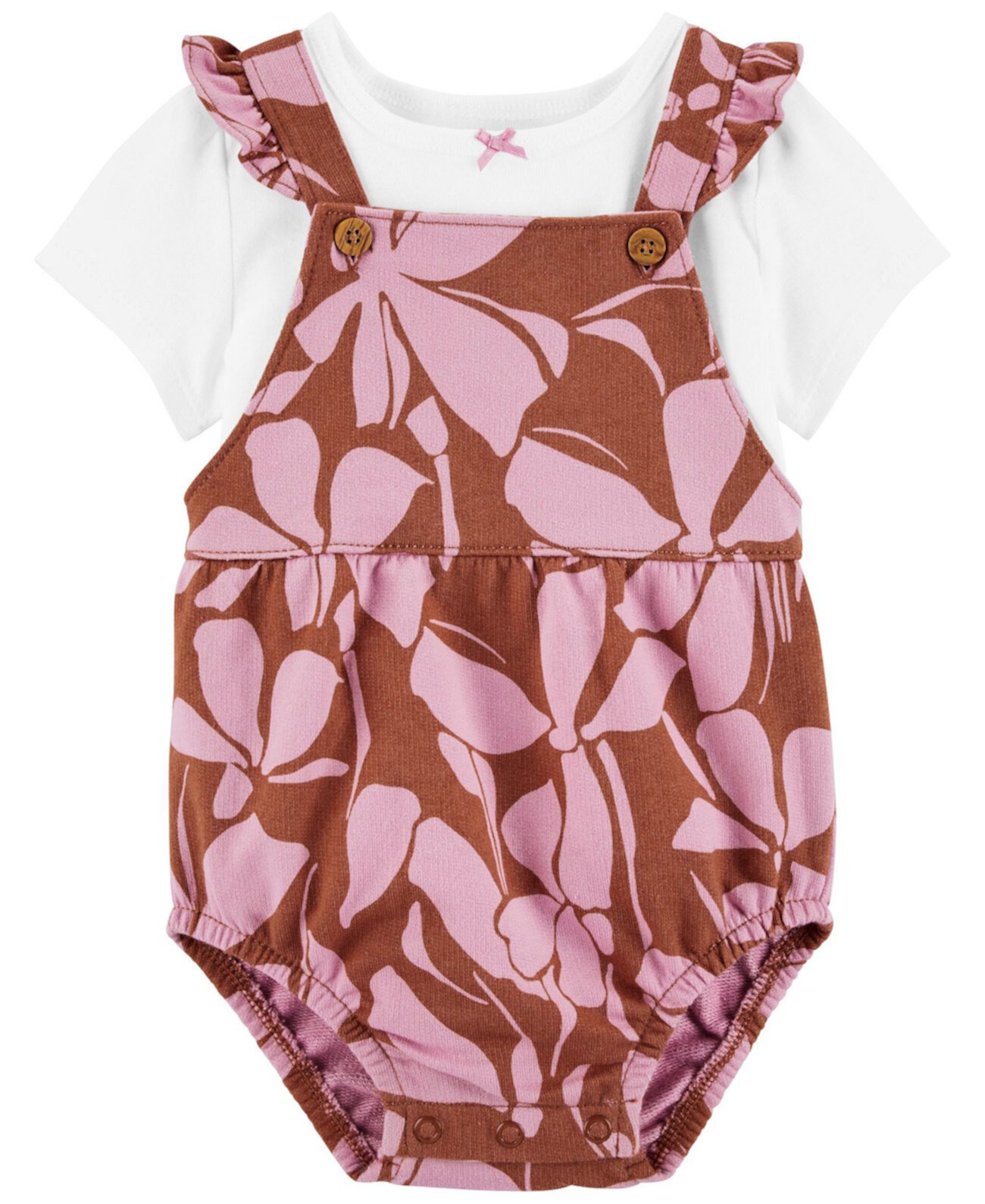 Комплект из футболки и комбинезона Bubble с цветочным принтом для новорожденных девочек Carter's