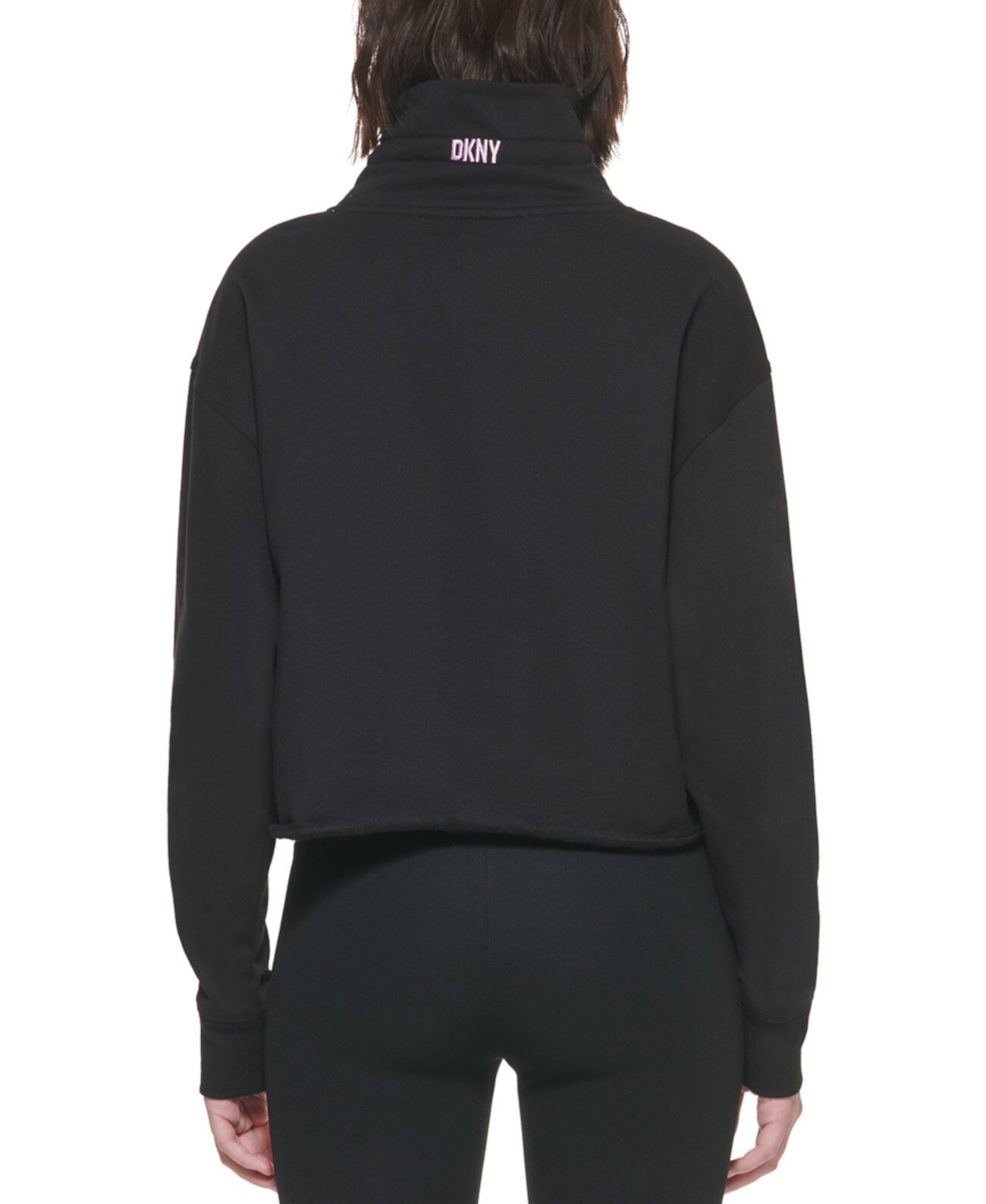 Пуловер с воротником-трубой и логотипом «омбре» DKNY