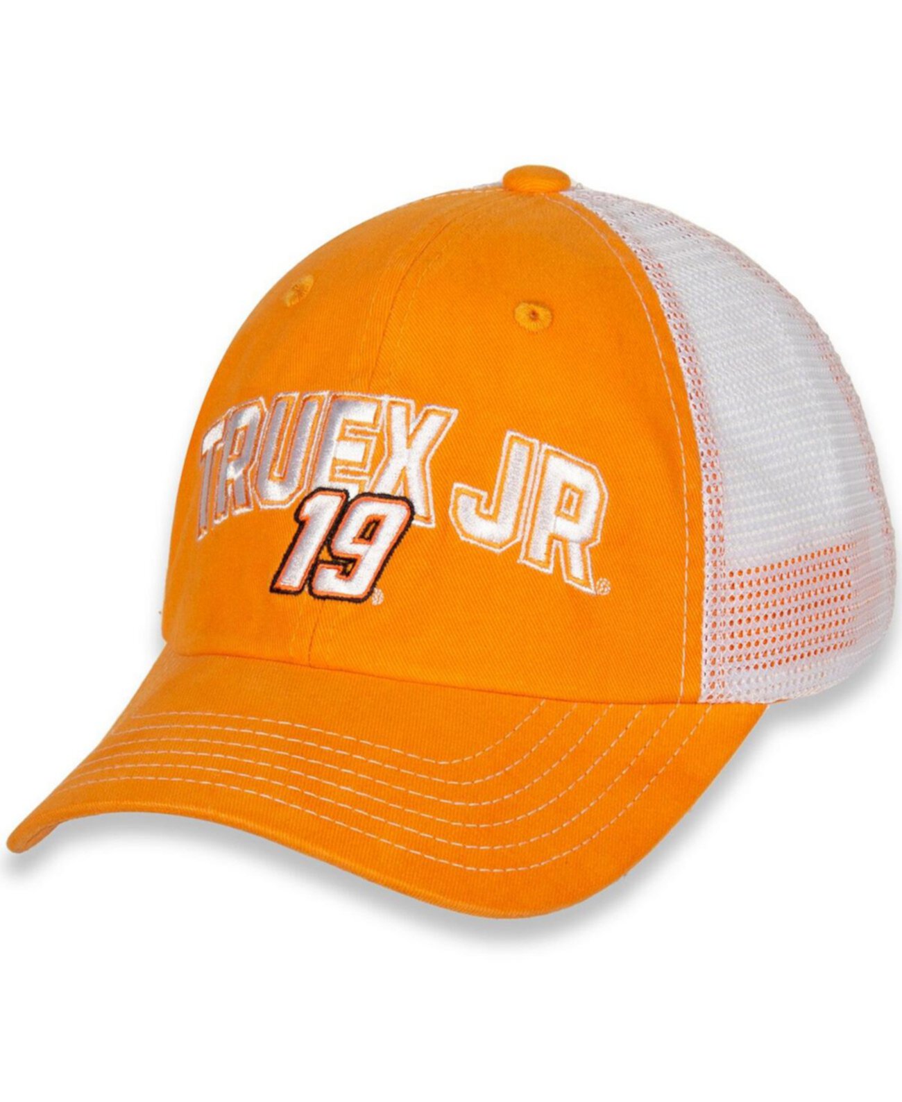 Женская оранжево-белая шляпа Martin Truex Jr с регулируемым именем и номером Joe Gibbs Racing Team Collection