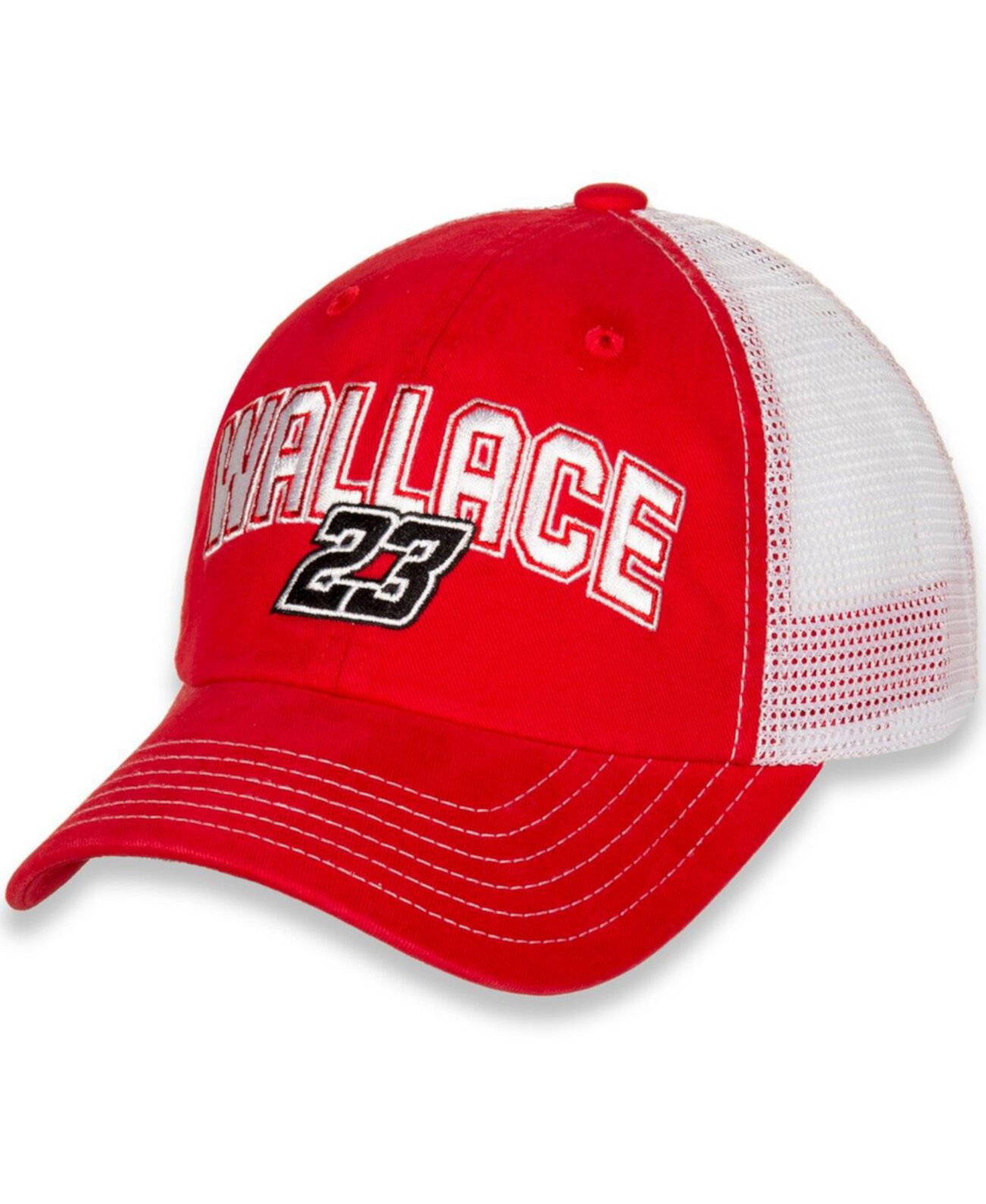 Женская красно-белая клетчатая шляпа с регулируемым именем и номером Bubba Wallace Checkered Flag Sports