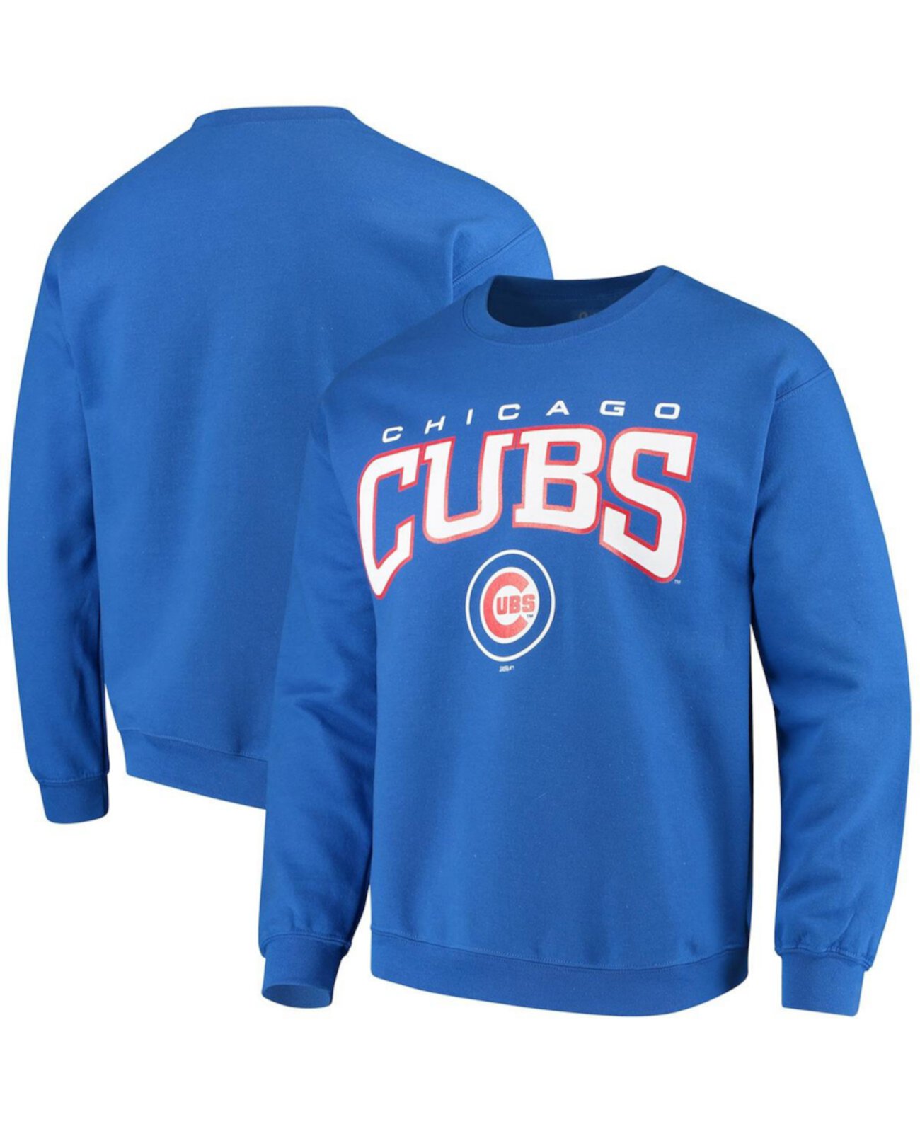 Мужской пуловер с круглым вырезом Royal Chicago Cubs Stitches
