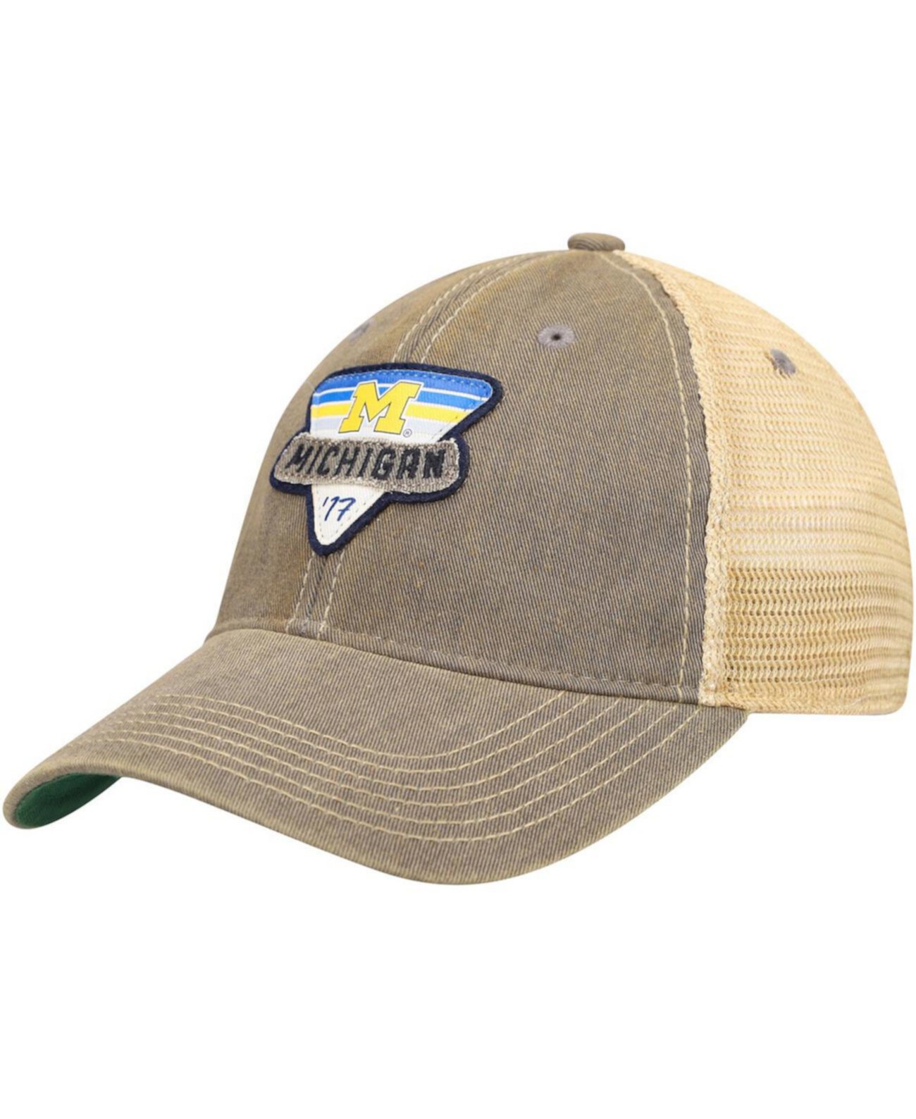 Серая бейсболка Michigan Wolverines Legacy Point Old Favorite Trucker, с застежкой Snapback Legacy Athletic