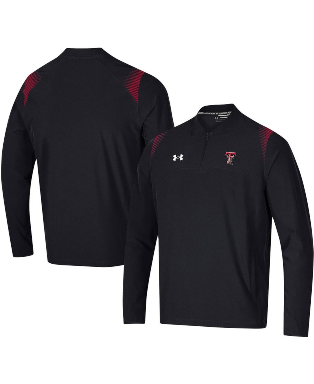 Мужская черная куртка Texas Tech Red Raiders 2021 Sideline Motivate с молнией на четверть Under Armour